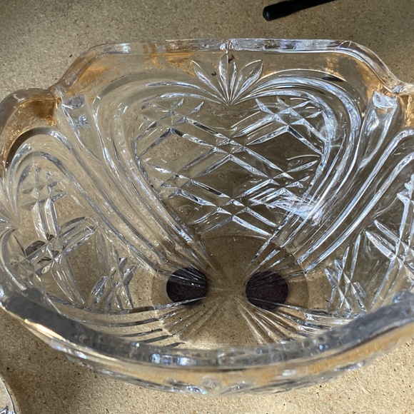 Lidded Cut Glass Dish decorative Holidays Home decor - Picture 3 of 6